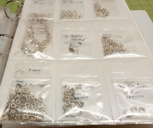 Judy Larson's Storing Handmade Elements - , Store Wire Jewelry, , Use an ultra fine point retractable Sharpie 